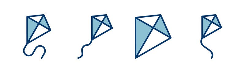 Kite icon vector isolated on white background. kite vector icon.