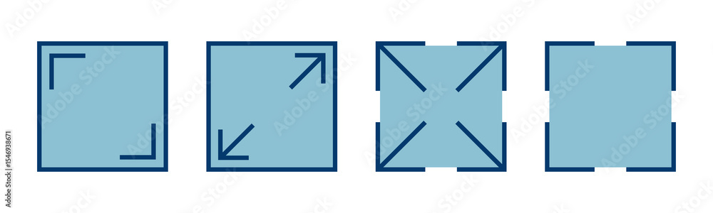 Poster fullscreen icon vector isolated on white background. expand to full screen icon. fullscreen sign ico