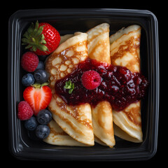 pancakes with berries