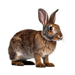 Obraz premium Image of One Rabbit Isolated White Background
