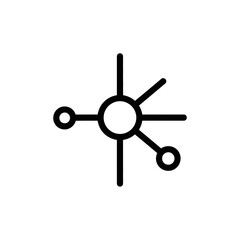 Obraz premium Blockchain technology icon representing network connections and nodes