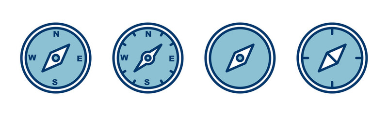 Compass icon vector isolated on white background. Compass vector icon