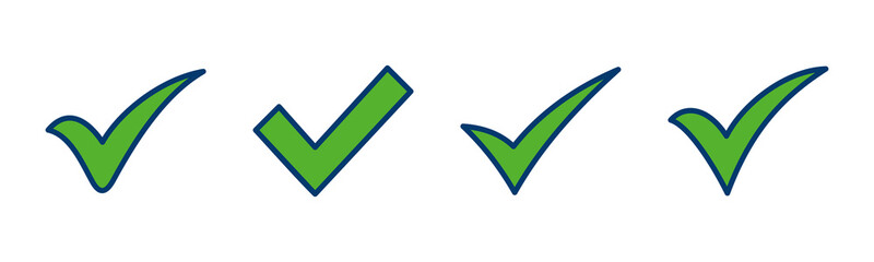 Check icon vector isolated on white background. check mark icon. check list button icon. Tick