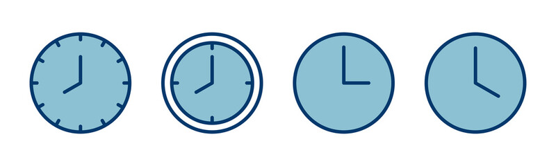 Clock icon vector isolated on white background. Time icon vector. Clock vector icon