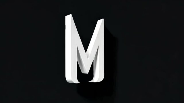 Modern, bold uppercase letter 'M' design