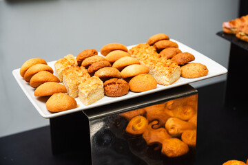 Assorted Cookies and Pastries on Serving Tray.