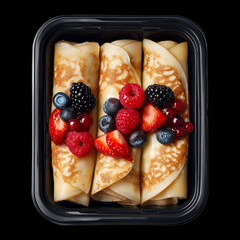 pancakes with berries