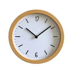 Modern Minimalist Wall Clock with Wooden Frame and Simple Design