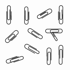 Paper clips black line school office supplies