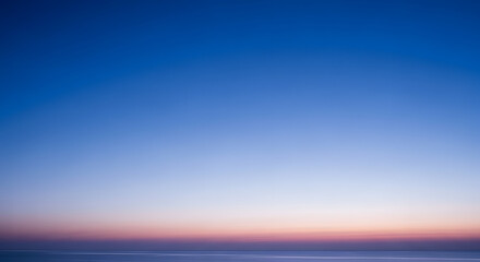 Abstract Blue Gradient Sky Sunset with Soft Colors and Calm Atmosphere