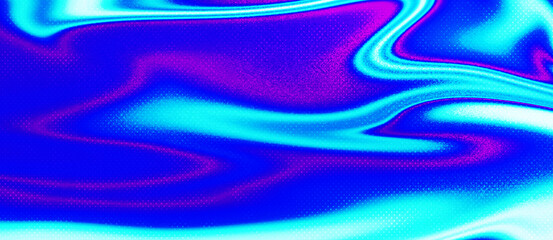 Bright abstract halftone texture with smooth blue and pink liquid patterns. Ideal for backgrounds, posters, or modern design.