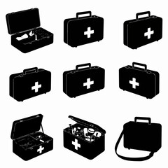 First aid kit medical supply container emergency