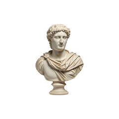 Marble bust of a classical Greek statue with detailed facial features