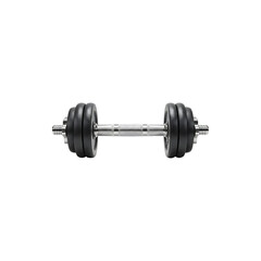 Black dumbbell weight resting on floor