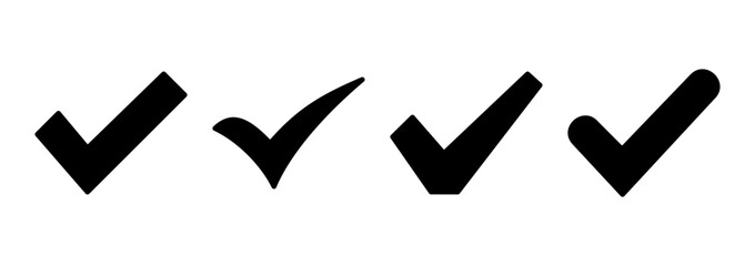 Check mark icon logo design. Tick mark sign and symbol © LUNARA