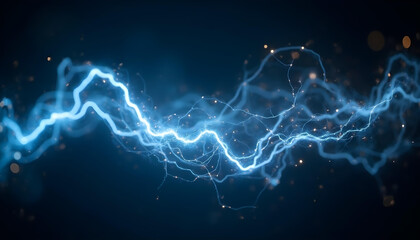 Fototapeta premium Thin electric filaments moving in synchronized rhythm.