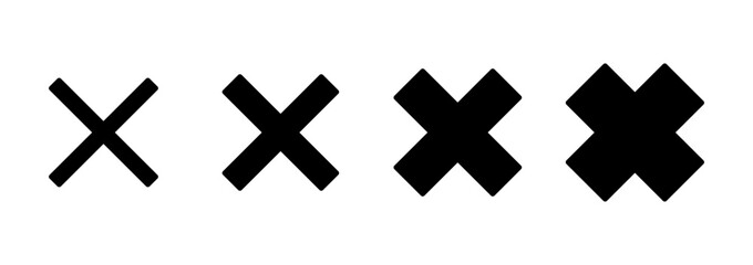 Close icon logo design. Delete sign and symbol. cross sign