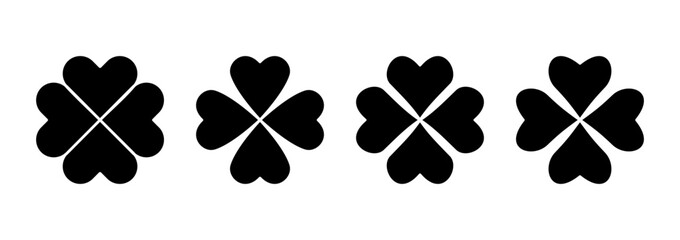Clover icon logo design. clover sign and symbol. four leaf clover icon.