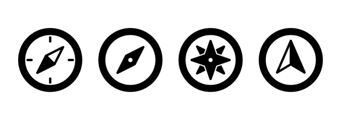 Compass icon logo design. arrow compass icon sign and symbol