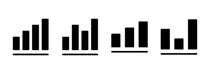 Growing graph icon logo design. Chart sign and symbol. diagram icon