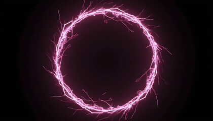 Looped electric current animation in a circle form.