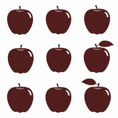 Apple fruit set food healthy organic fresh