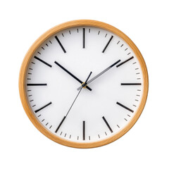 Elegant Minimalist Round Wall Clock with Wooden Frame Design