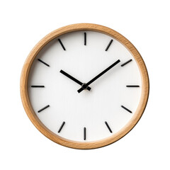 Modern Minimalist Wall Clock with Wooden Frame and Simple Design