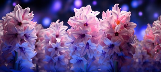 Obraz premium galaxy version of Hyacinth Flower World,ai generative