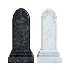 Black and White Marble Gravestones for Cemetery or Memorial Site