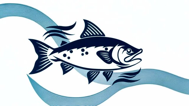 Silhouette of a fish swimming in water