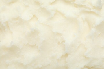 Texture of organic shea butter as background, top view