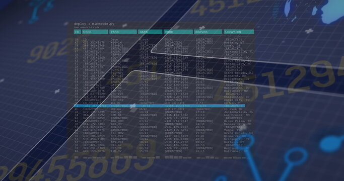 Showing code editor window running Python deploy command listing user data on circuit grid network