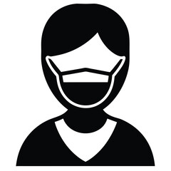 dental hygienist element isolated disposable mask on white background