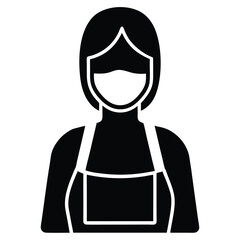 dental hygienist element isolated patient bib on white background