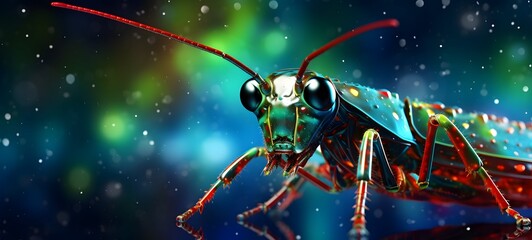 Galaxy Version of Mantis world,ai generative