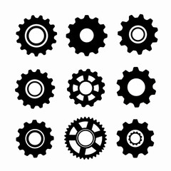 Set of gears mechanical machine industry