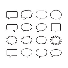 Obraz premium A vector set of comic speech bubbles for chat and dialog illustration