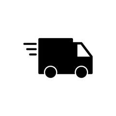 Delivery truck icon symbol for apps and websites. Delivery truck sign and symbol. Shipping fast delivery icon