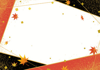 紅葉の和風フレーム