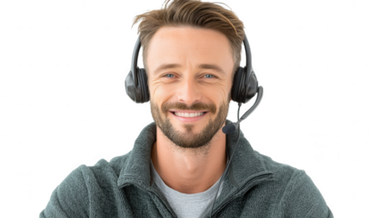 Smiling Customer Service Representative