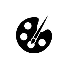 Paint icon symbol for apps and websites. paint brush sign and symbol. paint roller icon vector