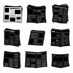 Newspapers collection, news, paper, article, publication, print, daily