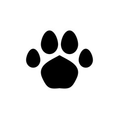 Paw icon symbol for apps and websites. paw print sign and symbol. dog or cat paw