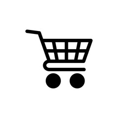 Shopping icon symbol for apps and websites. Shopping cart sign and symbol. Trolley icon