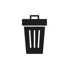 Trash icon symbol for apps and websites. trash can icon. delete sign and symbol.