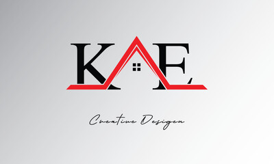 KE Letter House Logo – Creative Real Estate Monogram Design with Roof Shape & Home Symbol for Architecture, Property & Modern Branding Identity
