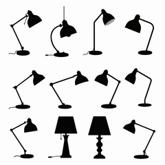 Lamp silhouettes, desk lighting, table lamps collection