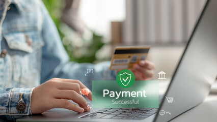 Close-up of hand holding credit card with 