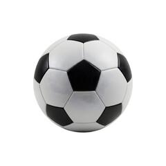 Obraz premium Classic black and white soccer ball, symbolizing sports, teamwork, or popular recreational activities.